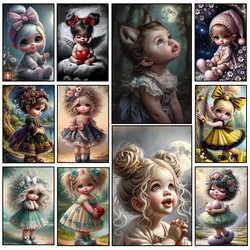 Gem Diamond Painting Art 5D DIY Cute Kids Rhinestone Cross Stitch Handmade Mosaic Home Decor Gift