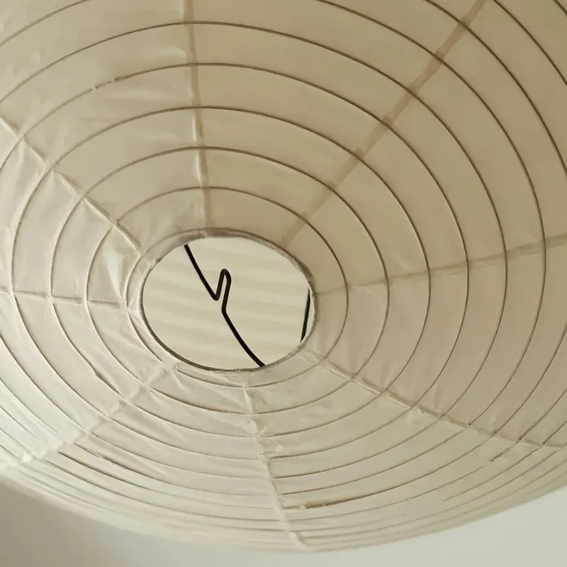 Wabi Sabi Japanese Wind Round Rice Paper LED Pendant Light For Living Dining Room Nordic Loft Chandelier Home Decor Lamp