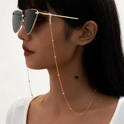 Maske Sonnenbrille Ketten für Frauen Männer Schwarz Gold Silber Farbe Legierung Perlen Antislip Ketten Mode Brillen Zubehör Großhandel