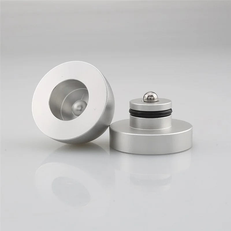 Hi-Fi 4 шт. 33X30 мм шарик с винтом M8, амортизирующая подставка для ног, подставки для динамиков, усилитель, серебристый, простая установка