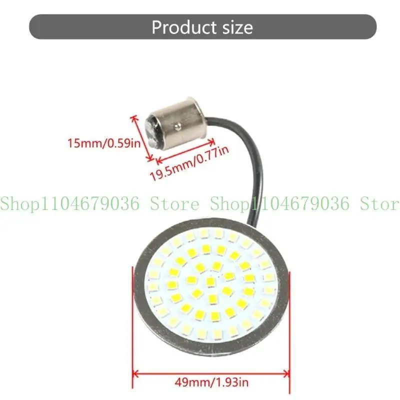 652F مصابيح LED للدراجات النارية مع عدسات واضحة: وضع تشغيل الموضع الخلفي إشارة ، ومؤشرات تشغيل وضوء الفرامل