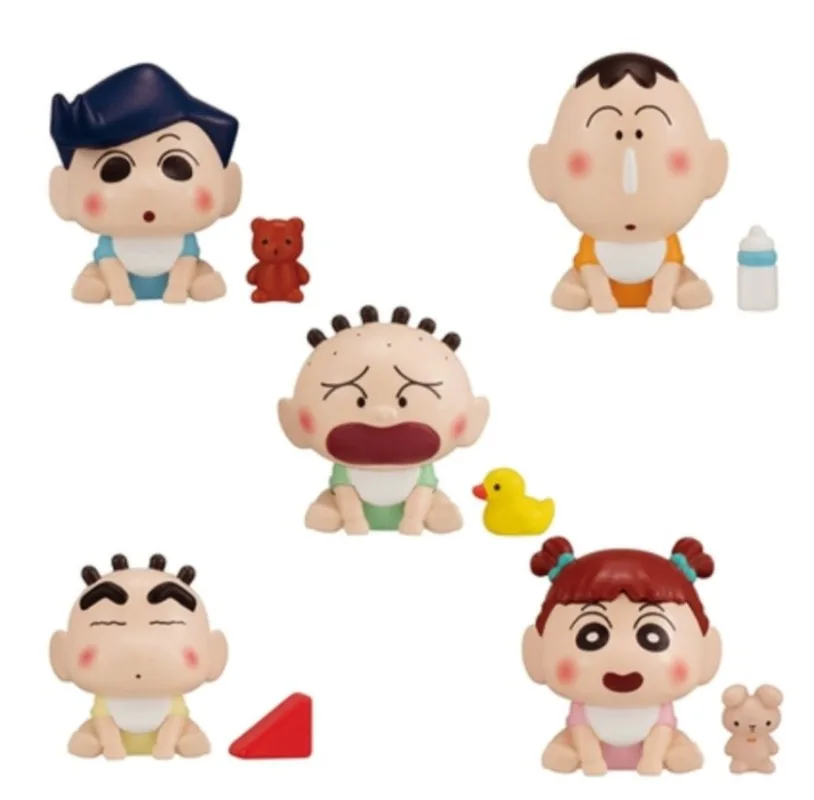 Bandai Original Gashapon Kawaii niedlichen Anime Wachs mal stift Shin Chan warten Baby Styling Figur Gachapon Kapsel Spielzeug Modelle Geschenk