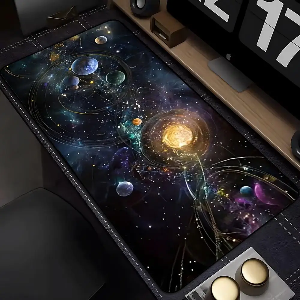 Galaxy Planet Cosmic Mouse Pad Large Gaming Mousepads Space Nebula Non-slip LaptopTablet Mat Soft Pad Playmat Office Table Decor