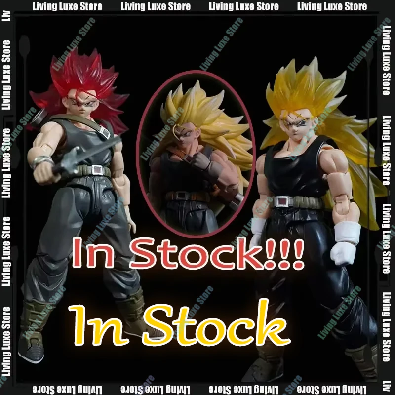 In Stock Dragon Ball S.H. F Figuarts SHF Dragon Son Trunks Ssj3 Super Saiyan 3 Anime Action Figure Toy Model Collector Kid Toy