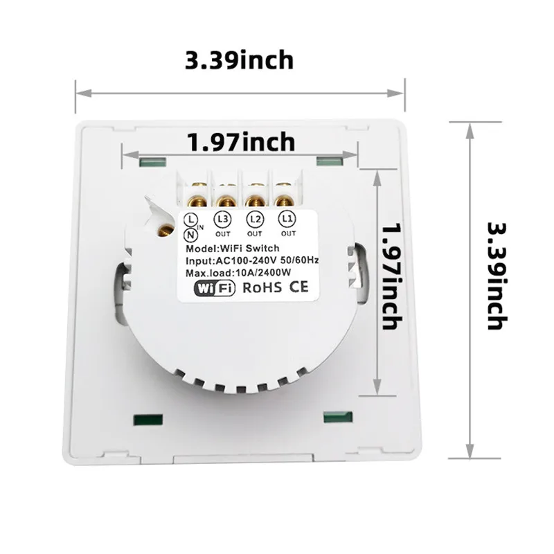 Wifi Smart Switch Tuya Wifi Voice Control Tuya Wifi Switch Touch Switch Pcabs European Standard Wall Switch Sharing Smart Switch