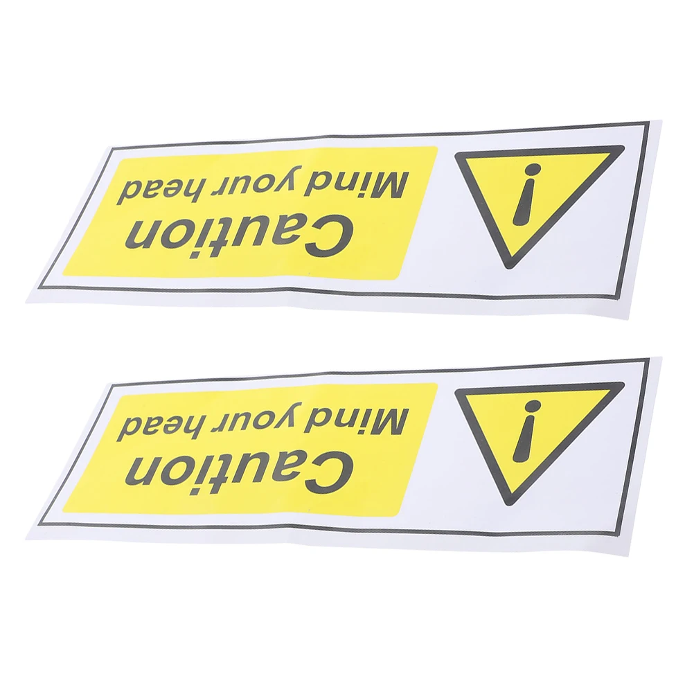 

2Pcs Safety Sign Stickers Self Adhesive Emergency Stop Warning Signs Car Symbols PP Waterproof Oil Resistant