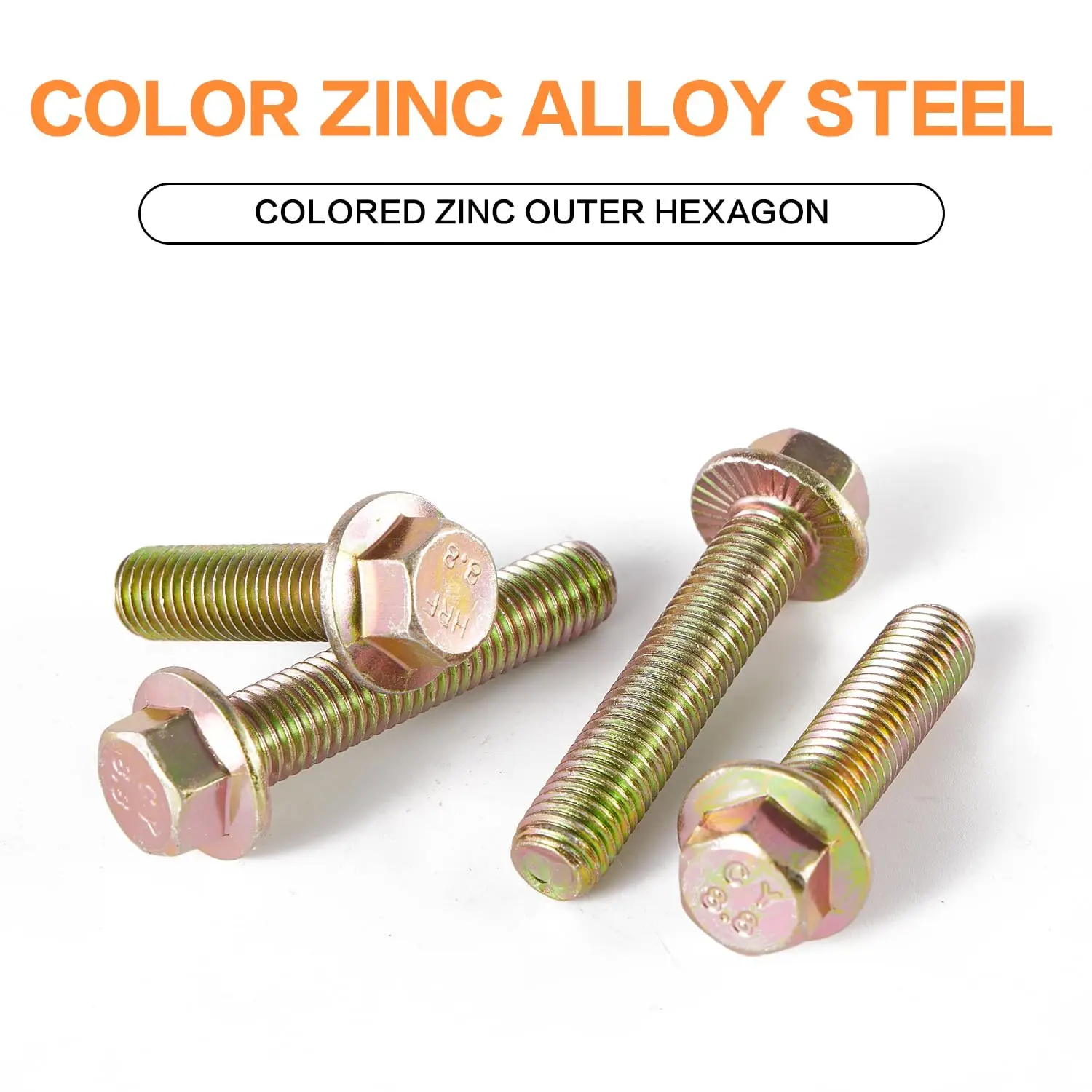 80 قطعة M5x16/20/25/30 مللي متر متري شفة مسدس الترباس مع مجموعة متنوعة من الجوز ، سبائك الصلب الصف 8.8 ، الزنك الأصفر مطلي