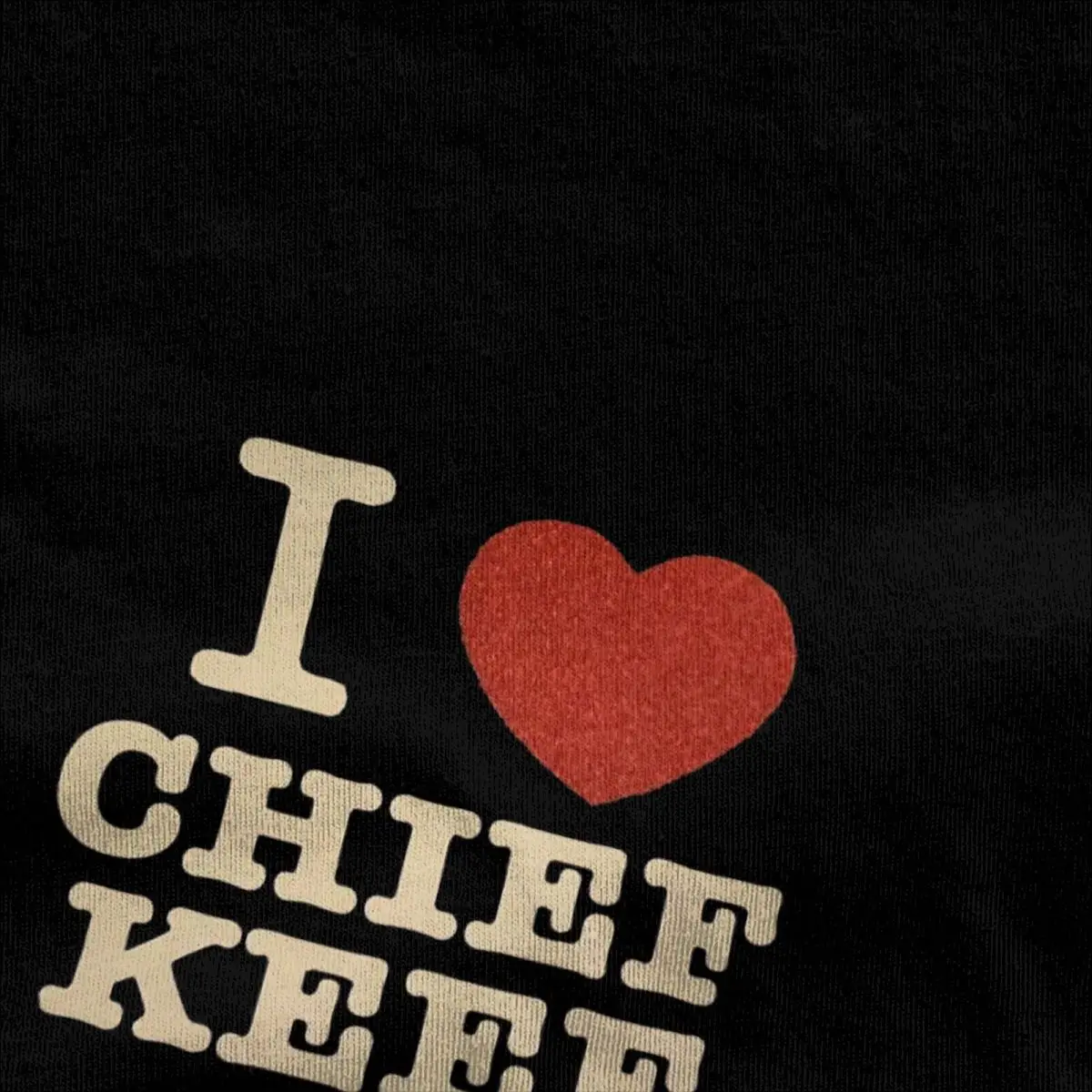 Streetwear T-Shirt I Heart Chief Keef 100% Cotton T-Shirts Hippie Tee Shirt for Men Beach Awesome Print Short Sleeve Tops