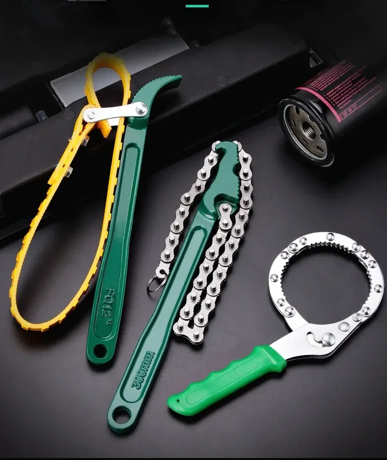 

1Pcs Oil Filter Chain Wrench, Car Oil Filter Removal Tool, Adjustable Universal Chain Wrench for Automotive Oil Filter