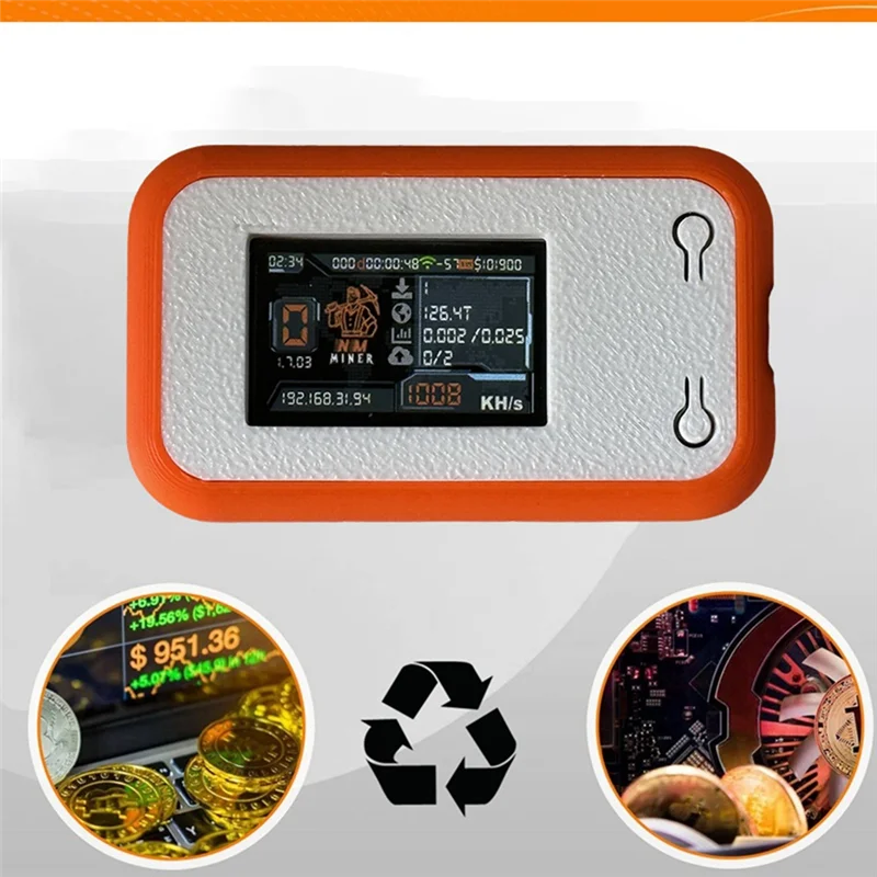 جديد! Nerdminer V2 Mini Solo Miner 1050KH/S BTC Crypto Miner 1.14 بوصة جهاز تعدين ذكي Nerdminer Win 3.125 BTC #2