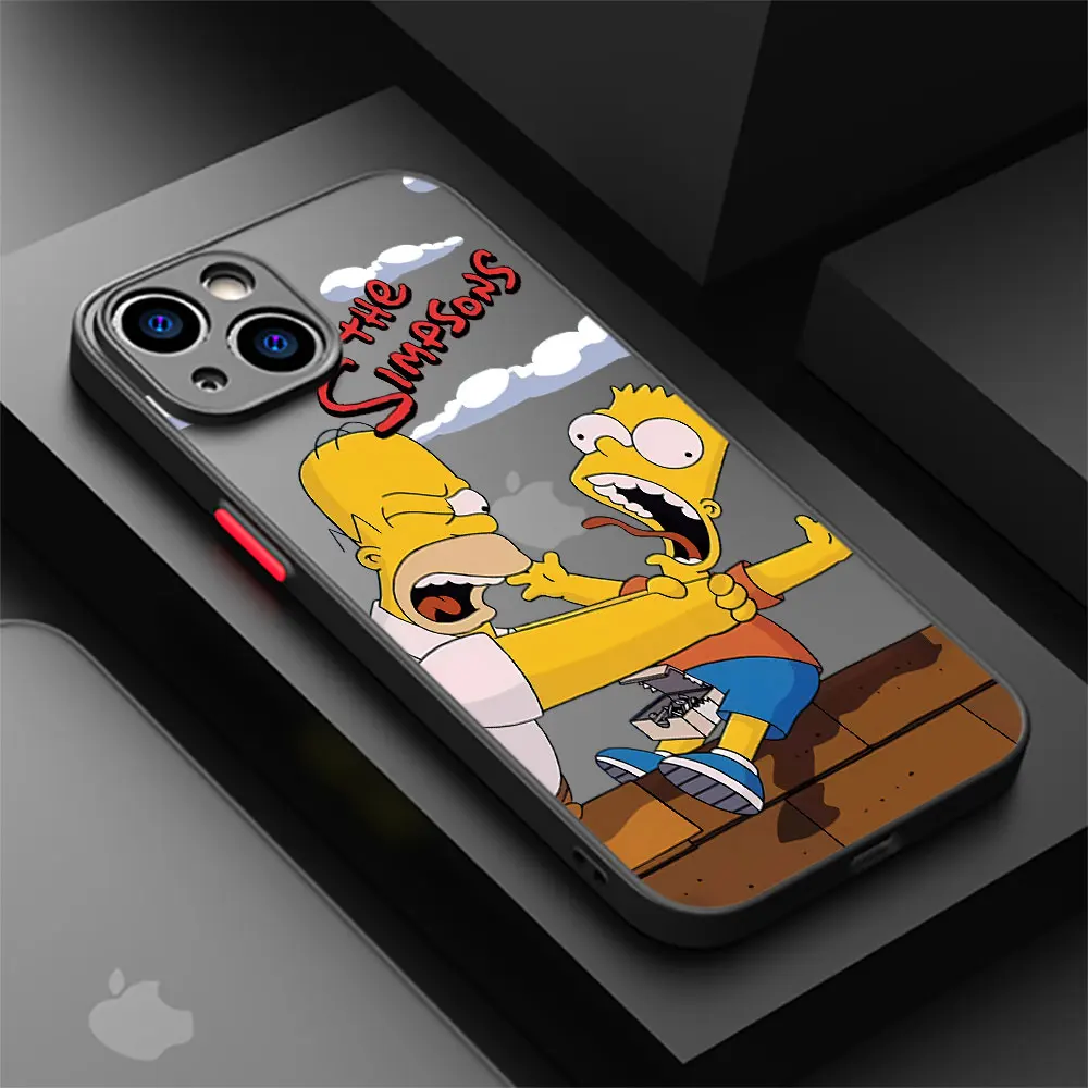 Homer-Apple Phone Case,iPhone8,xr,11 pro,se 2022,14 plus,7,6,xs,max,13,12,mini,15,14 promax用のソフトケース