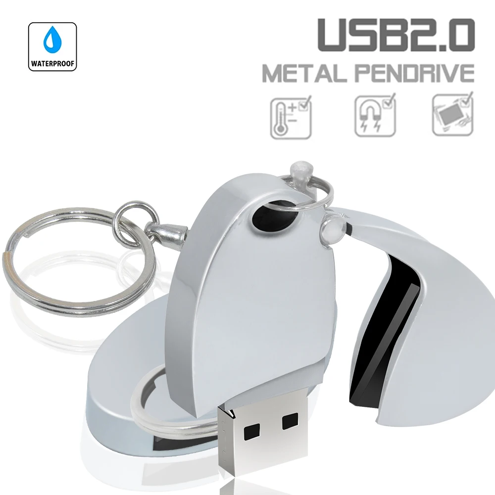 Rotation USB Flash Drive 128GB Pen Drive 8GB 16GB 32GB 64GB High Speed Usb Stick 2. 0 Flash Pendrive Gift with Key Chain