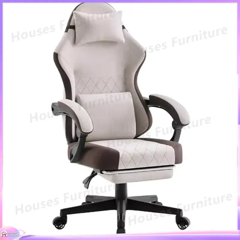 Dowinx Gaming Chair Ergonomic High Back Office Computer Seat with Massage Lumbar Support Footrest Reclining Swivel Fabric view 2