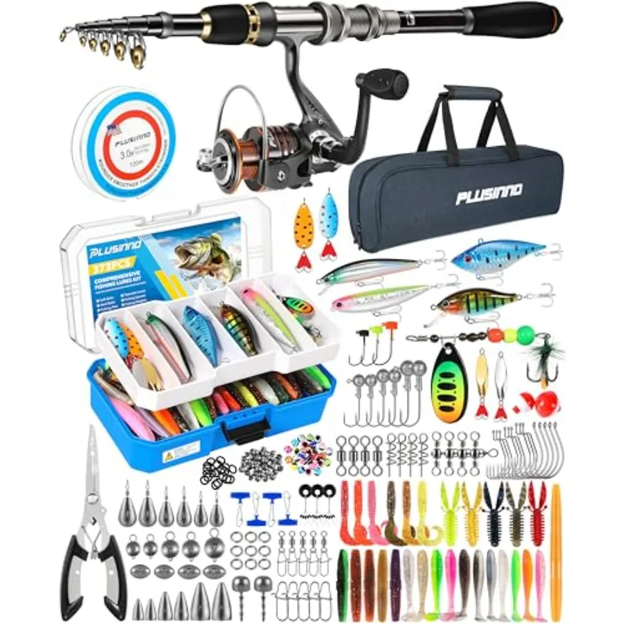 

Fishing Rod, Telescopic Fishing and Reel, Collapsible Travel Fishing Pole Rod Starter Kit, Carbon Fiber Fishing Rods and 12 +1