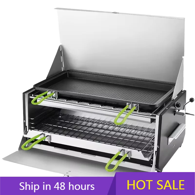 

POWER LEAP Portable Stainless Steel Outdoor Folding Gas Stove Lightweight Windproof Manual Use Oven for Camping Picnics BBQ Acce