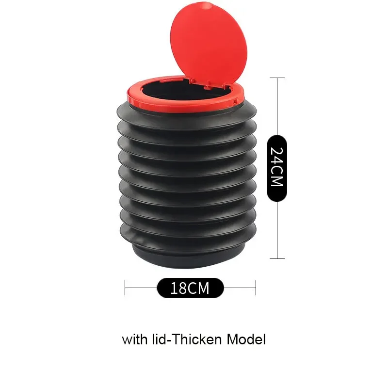 4L Car Folding Water Bucket with Lid, Car Trash Can, Foldable and Retractable Storage Bucket, Umbrella Bucket, Storage for Items