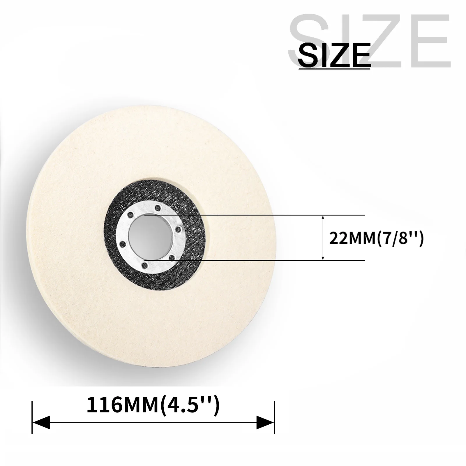 1/3Pcs Wool Polishing Wheel Polishing Pad Grinding Disc 115mm 125mm Angle Grinder Polishing Disc for Metal Glass Ceramics