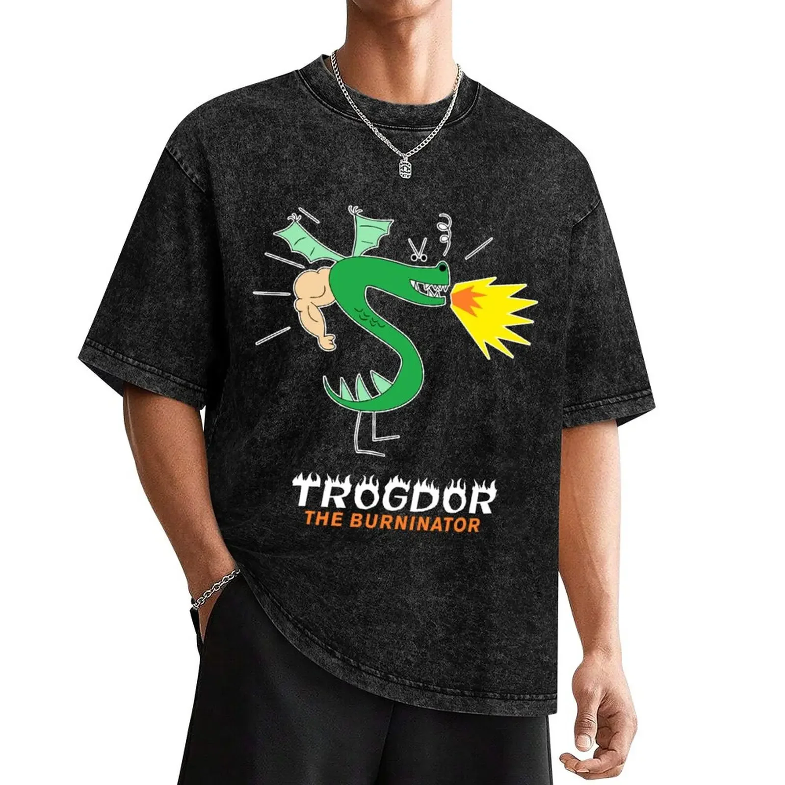 

Trogdor the Burninator Dragon T-Shirt customizeds new edition blanks blacks funny t shirts men