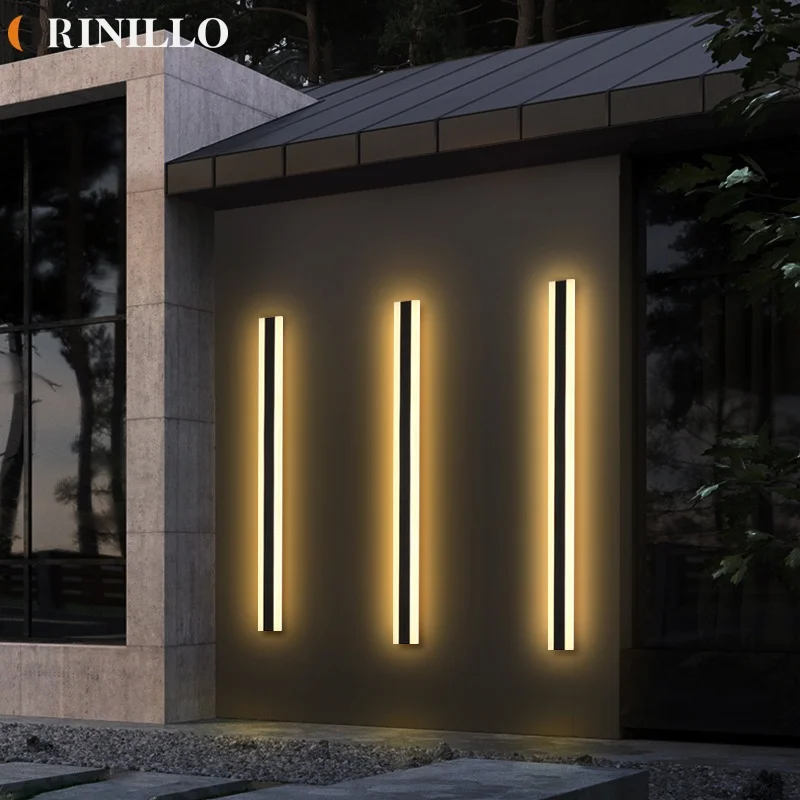 Imagem -04 - Impermeável Longo Led Lâmpada de Parede Iluminação Exterior Ip65 Jardim Varanda Varanda Decoração 110v 220v