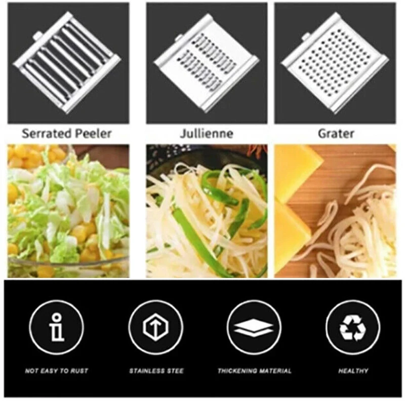 Manual Grater Stainless Steel Slicer Vegetable Slicer Shredder Cutter With Handle Multi-purpose Food Processors Kitchen Gadgets