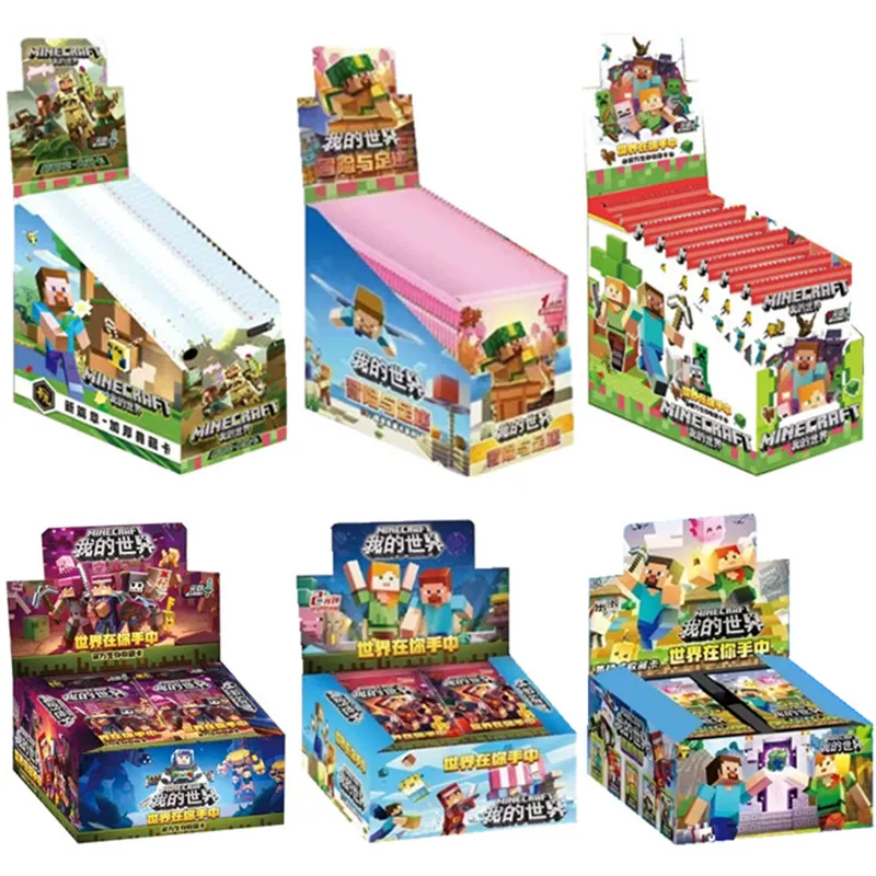 Minecraft Card The World Is in Your Hands Adventure and Footprints Mario Game Peripheral Anime Collection Card Kids Toys Gift