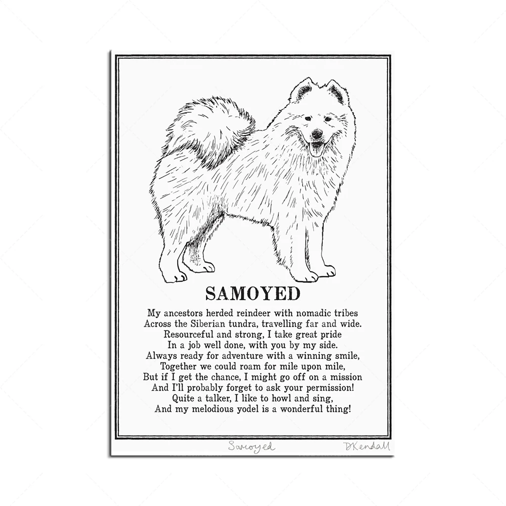 Mongrel and Mixed Breed, Schnauzer, Parson Russell Terrier, Wheaten Terrier, Jack Russell Terrier animal poster illustration poe