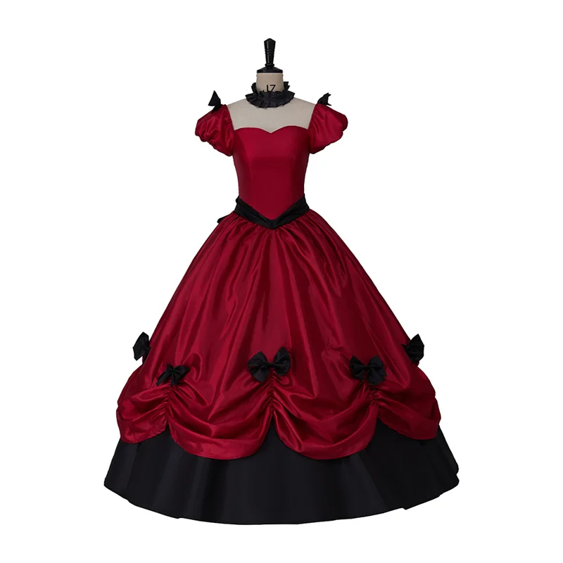 Victorian  Wine Red Masquerade Ball Gown Renaissance Gothic Vintage  Rococo Dress Southern Belle Theater Evening Dress