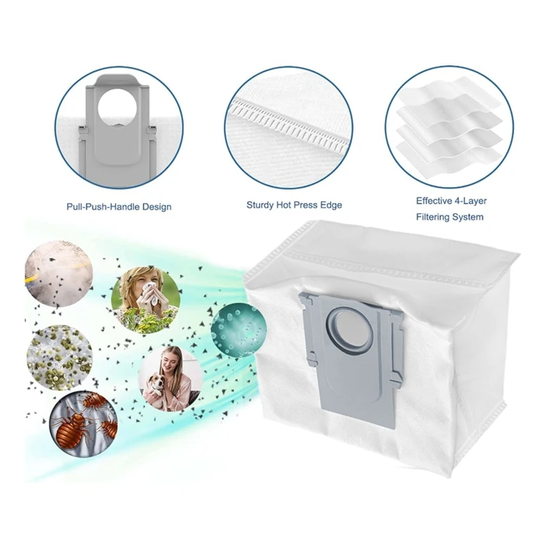 15 Staubbeutel für Roborock Q8 Max, Q8 Max+, Q5 Pro, Q5 Pro+ Roboter-Staubsauger-Zubehör