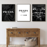 Luxury Fashion Canvas Painting Nordic Simplicity Black And White Luxury Brands Poster Wall Art Pictures Home Decoration Unframe