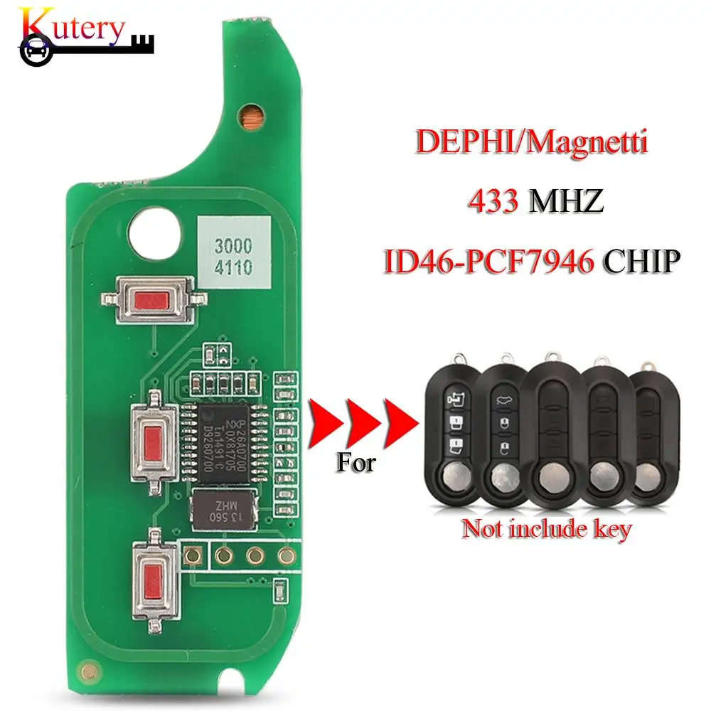 jingyuqin Remote Car Key Circuit Board For Fiat 500L MPV Ducato Citroen Jumper Peugeot Boxer 2008-2015 433.92 ASK ID46 PCF7946