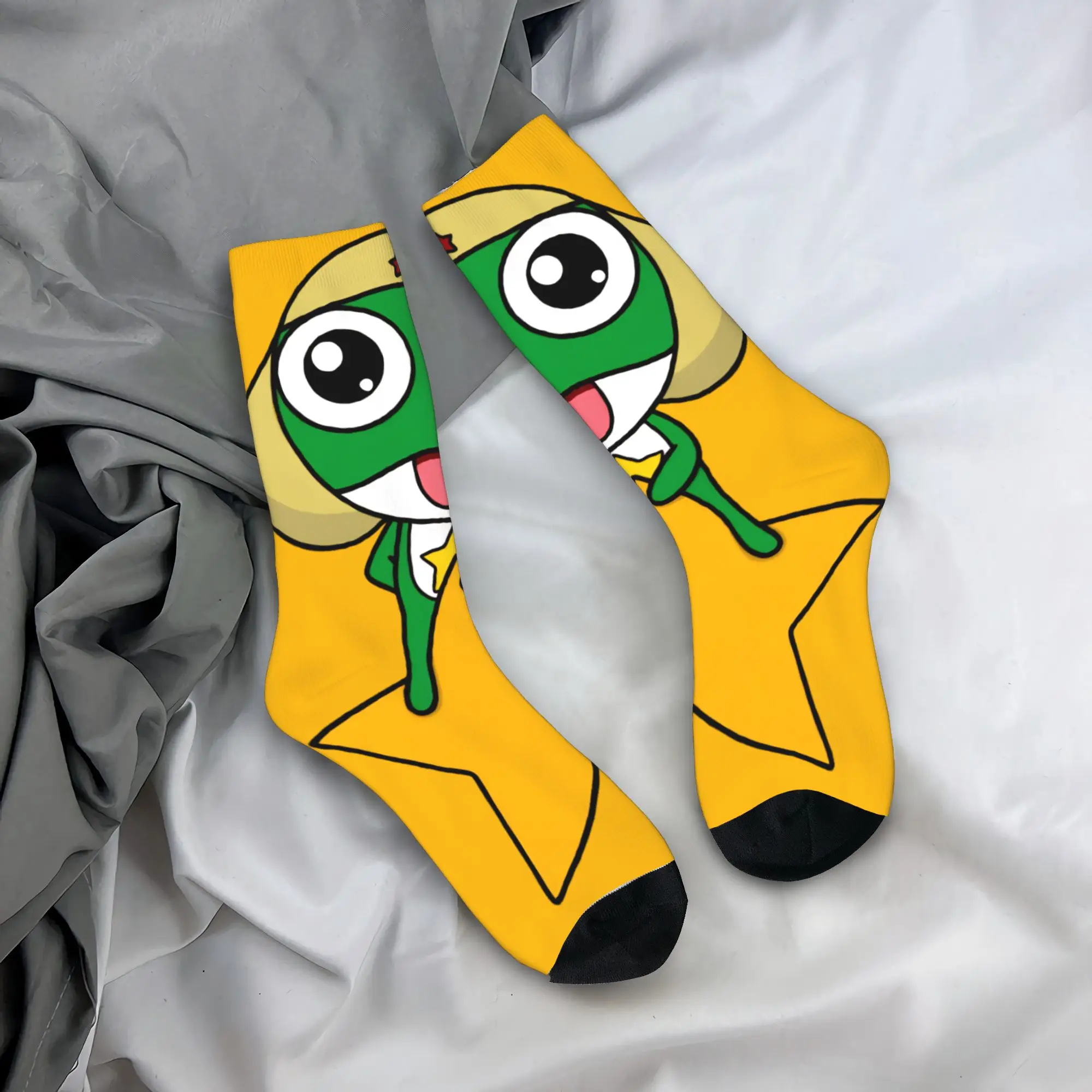 

Autumn Winter Colorful Unisex Symbol Of Sgt Frog Keroro Socks Sweat Absorbing Football Socks