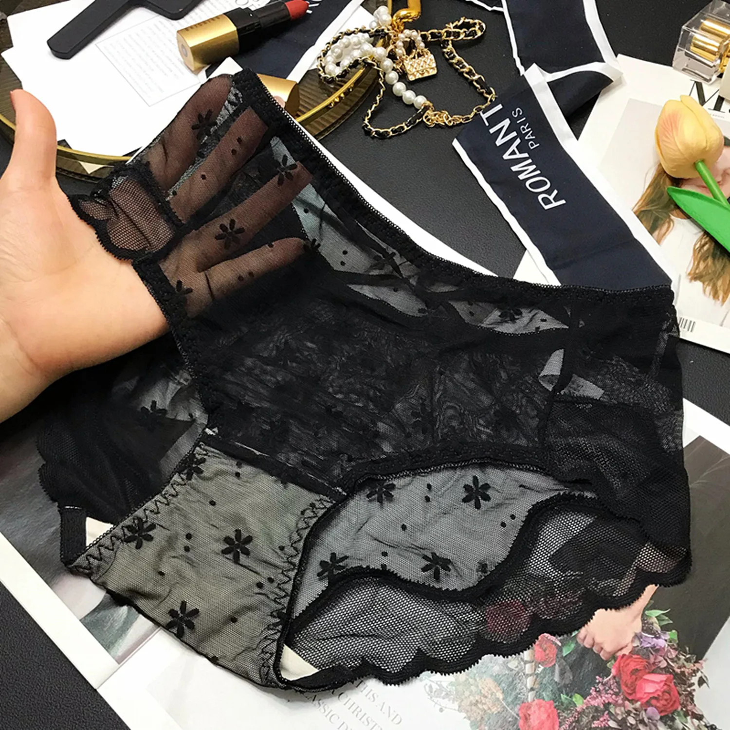 3PCS Women\'S Panties Plus Size Underwear Panties Hipster Panty Ladies Briefs Sexy Cotton Underpants Women Woman Clothing