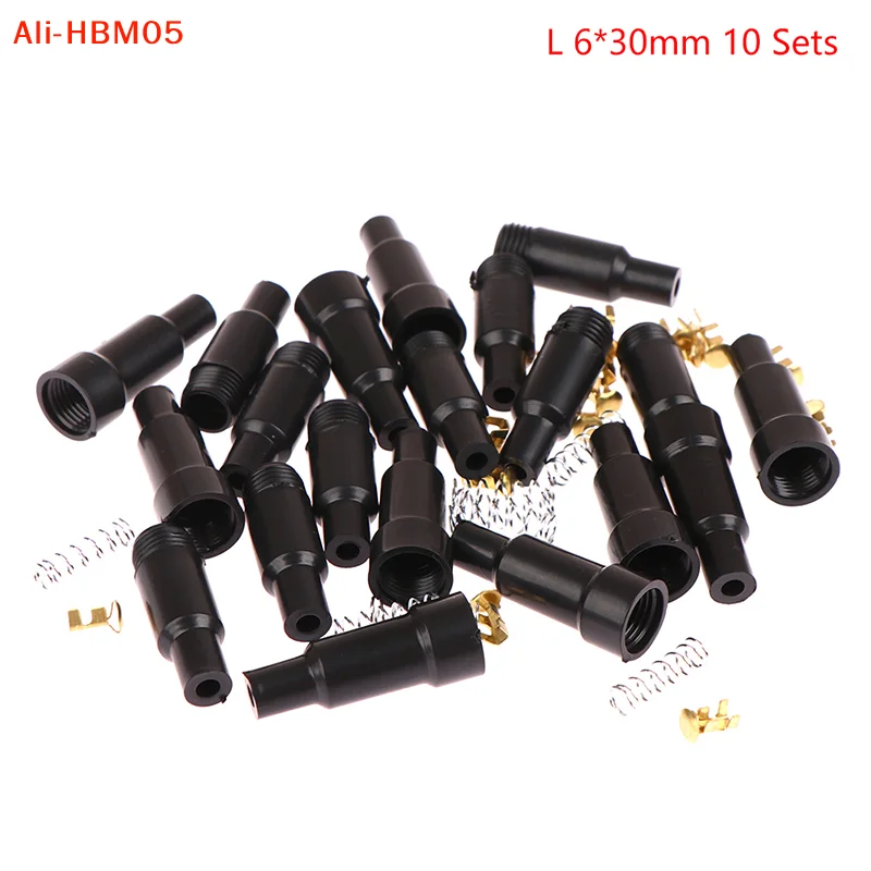 10Set 5*20MM 6*30mm Glass Tube Fuse Holder Screw Type Quick Blow Plastic Shell Male Female Spring,Crimp Terminal Safety Socket