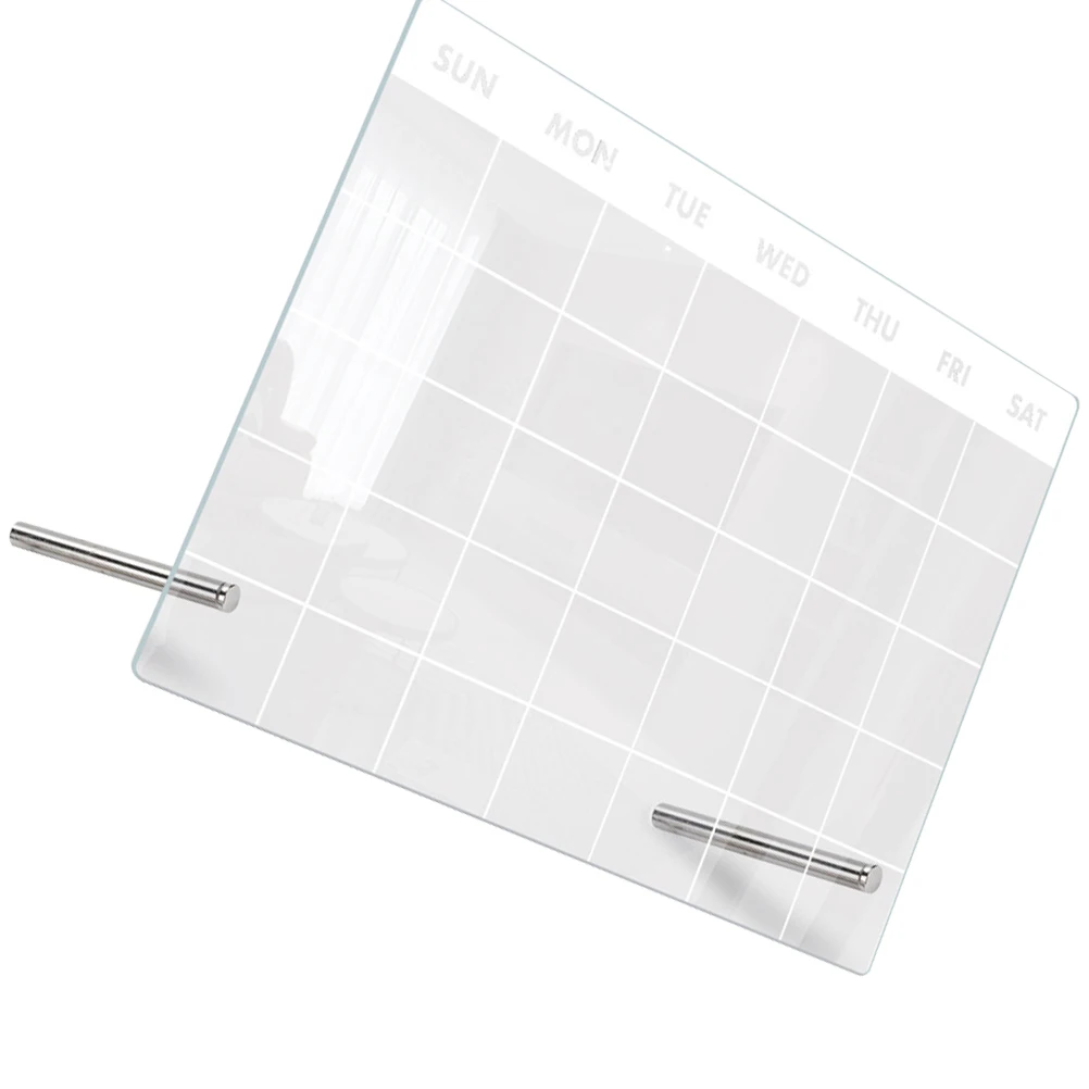 

1 set Acrylic Memo 7cm Nails 6 Pens Clear Desk Planner Note Desk Board Pad Dry Erase Writable Transparent Tabletop