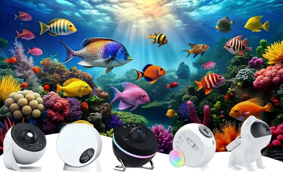 Sternengalaxie-Projektorlampe 4K HD Schlafzimmer-Ozean-Projektor-Nachtscheibe - 6er-Pack Ozean-Serie (Projektor nicht enthalten) – Detail 1