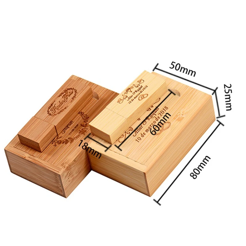 새로운 나무 USB 플래시 드라이브 메모리 스틱 펜 드라이브 4GB 8GB 16GB 32GB 64GB 128GB 무료 맞춤 로고 U 디스크 펜드라이브 웨딩 선물