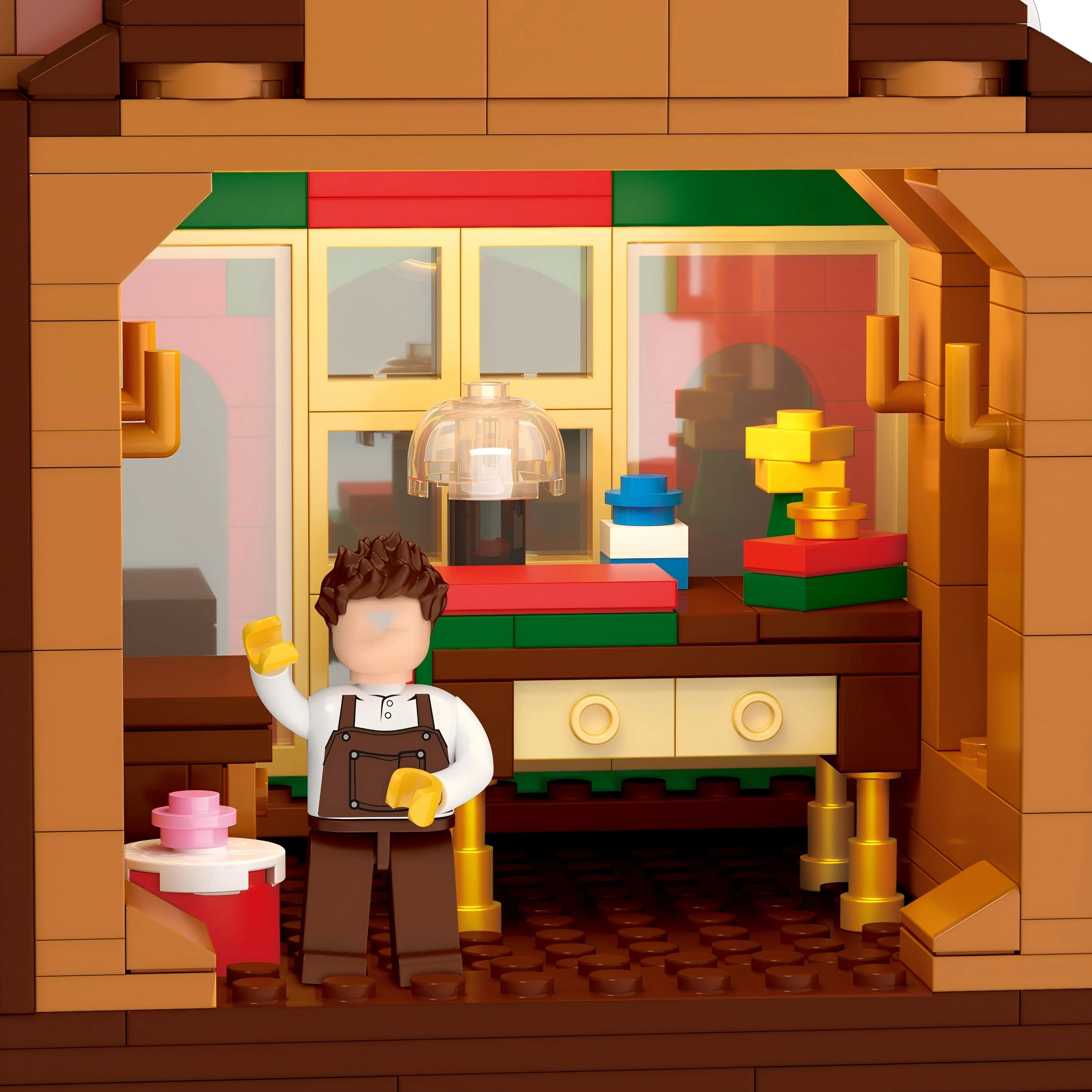 1481PCS Christmas House Building Blocks Set, Children's DIY Gingerbread Model Assembly Toy Holiday Gift, Christmas Decorations