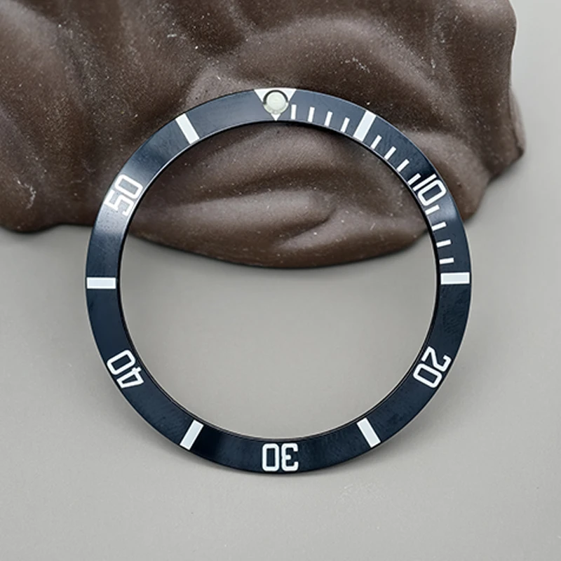 37.5mm Beveled Aluminum Watch Bezel NH35 Case Ring Fits Submariner NH35 NH36 Diving Case Bezel Ring Men Watch Parts Replace