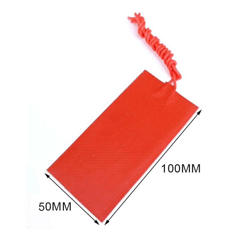 Almohadilla calefactora de silicona para tanque de combustible de coche, almohadilla calefactora de goma para impresora 3D, 12V, 15W, accesorios de calentamiento