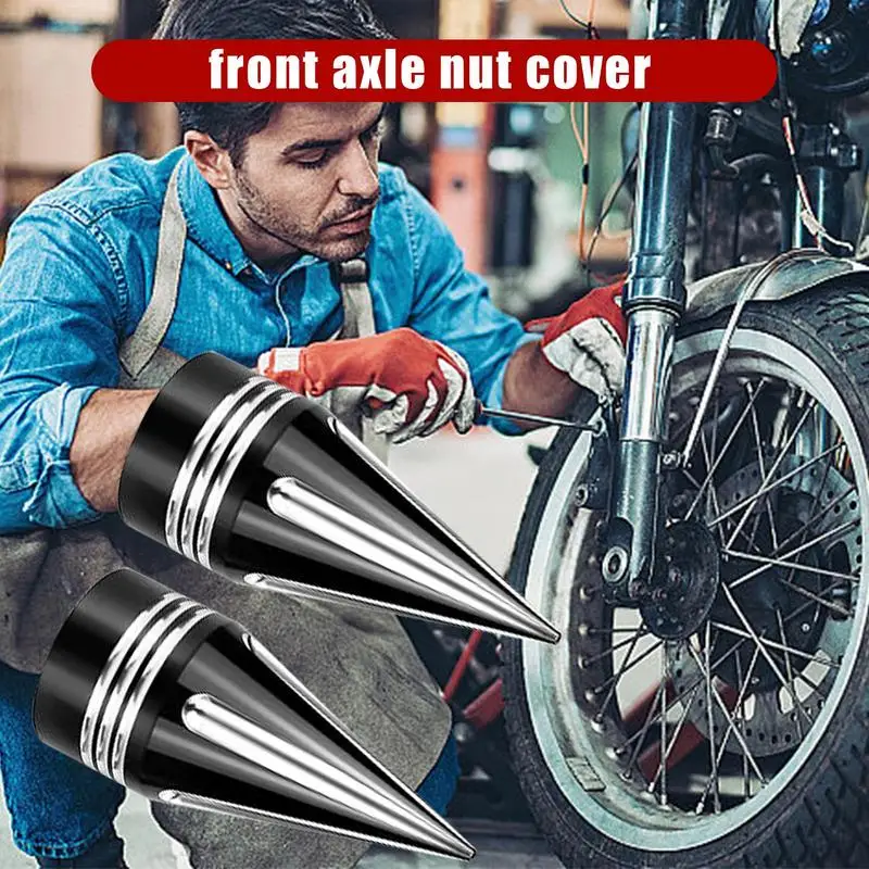 Front Axle Nut Covers Motorcycle anti rust non deforming Convenient covers Superior Workmanship anti fade  Axle Nut Concealment