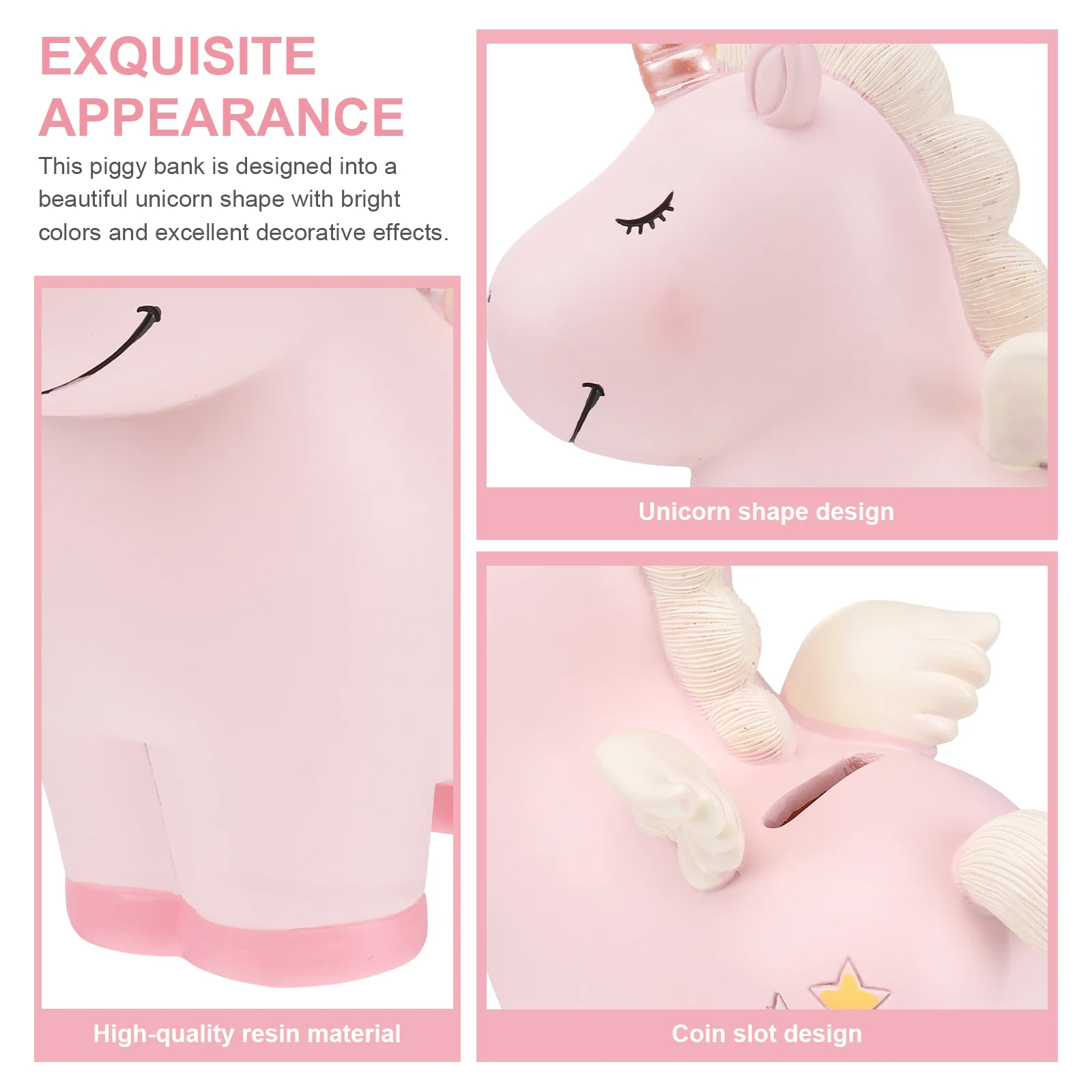 VICASKY 貯金箱 レジン製 貯金箱 漫画風 マネー収納ジャー 貯金ポット クリスマス 誕生日飾り