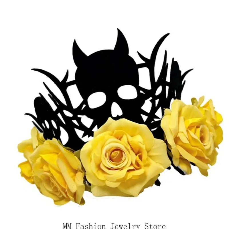 عصابات رأس الهالوين قابلة للتعديل للجنسين من D0UB بتصميم من القماش الناعم للأطفال والبالغين #2