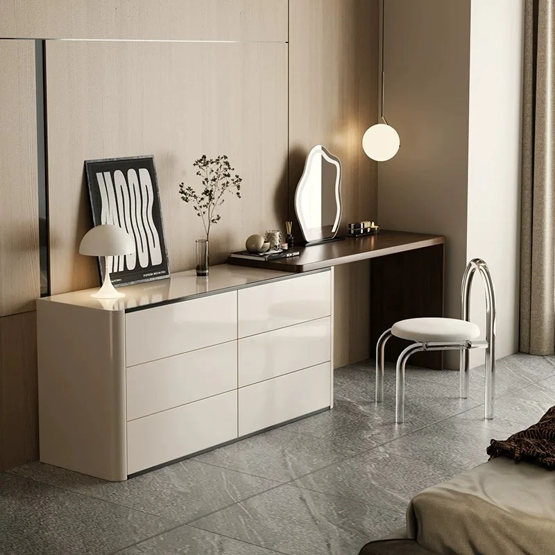 

European Dressing Table with 6 Drawers Mirror Corner Desk Dresser Table Cabinet Organizers Cabinet Penteadeira Hotel Furniture