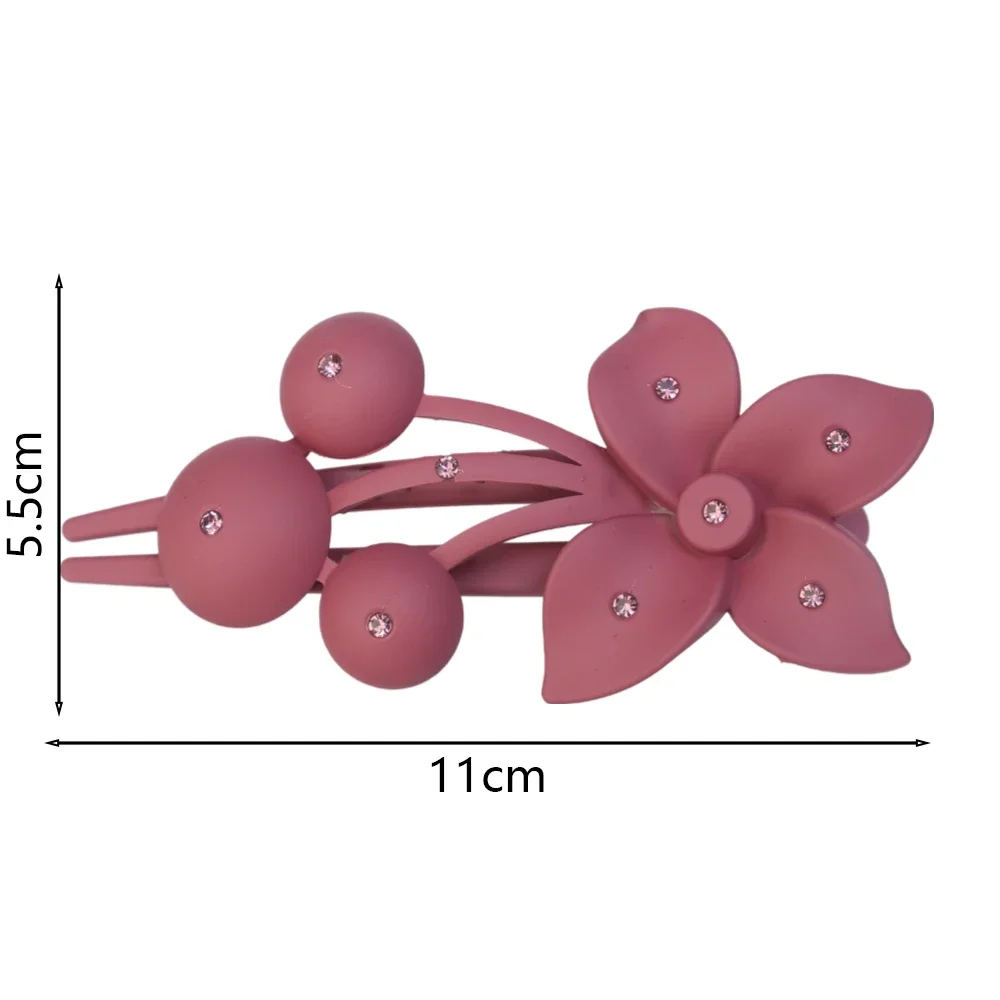 Matte Flower Hair Clips for Women Duckbill Bendy Hairpin Hair Claws barrettes Accessories for Back of Head Pieces Decoration