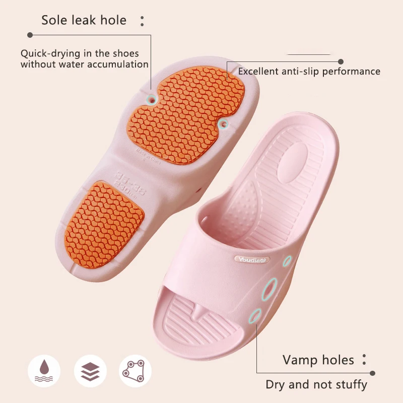 UTUNE Zapatillas para ducha, sandalias de suela antideslizante de goma para mujeres y hombres, zapatos de baño para interiores, zapatos para el