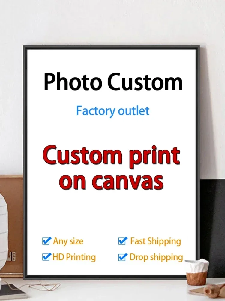 Ywdecor pintura personalizada em tela, impressão hd, personalizada, sua imagem, arte de parede,