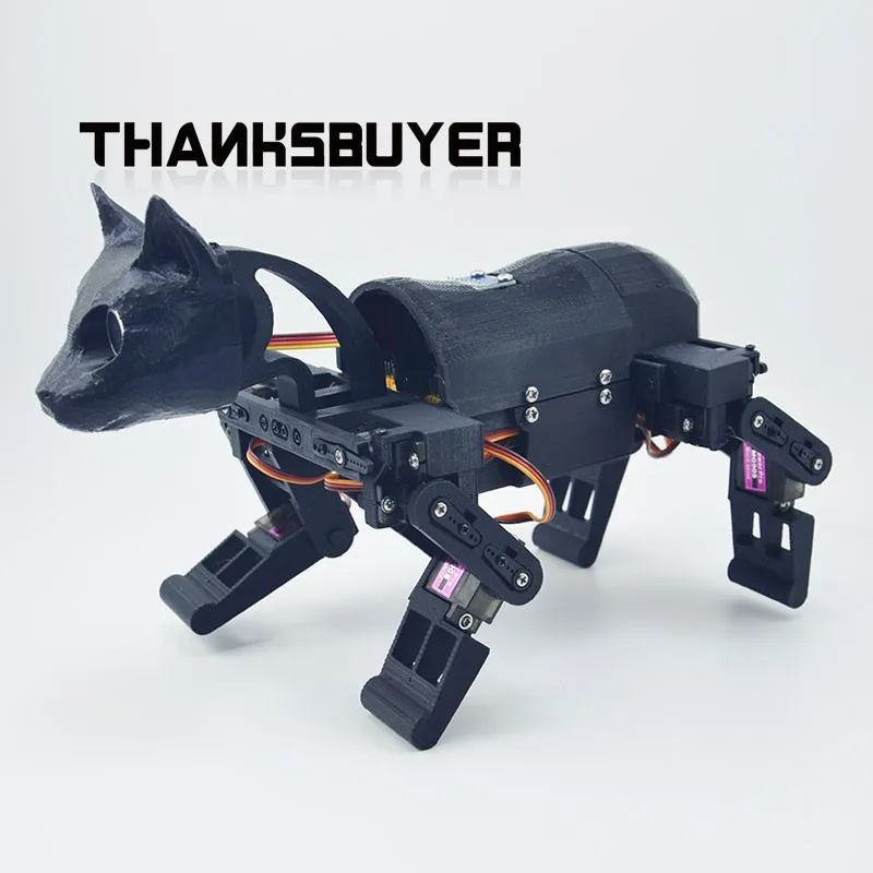 Unassembled Normal Version 12DOF Quadruped Bionic Robot Cat WiFi/Bluetooth Control Programmable Robot