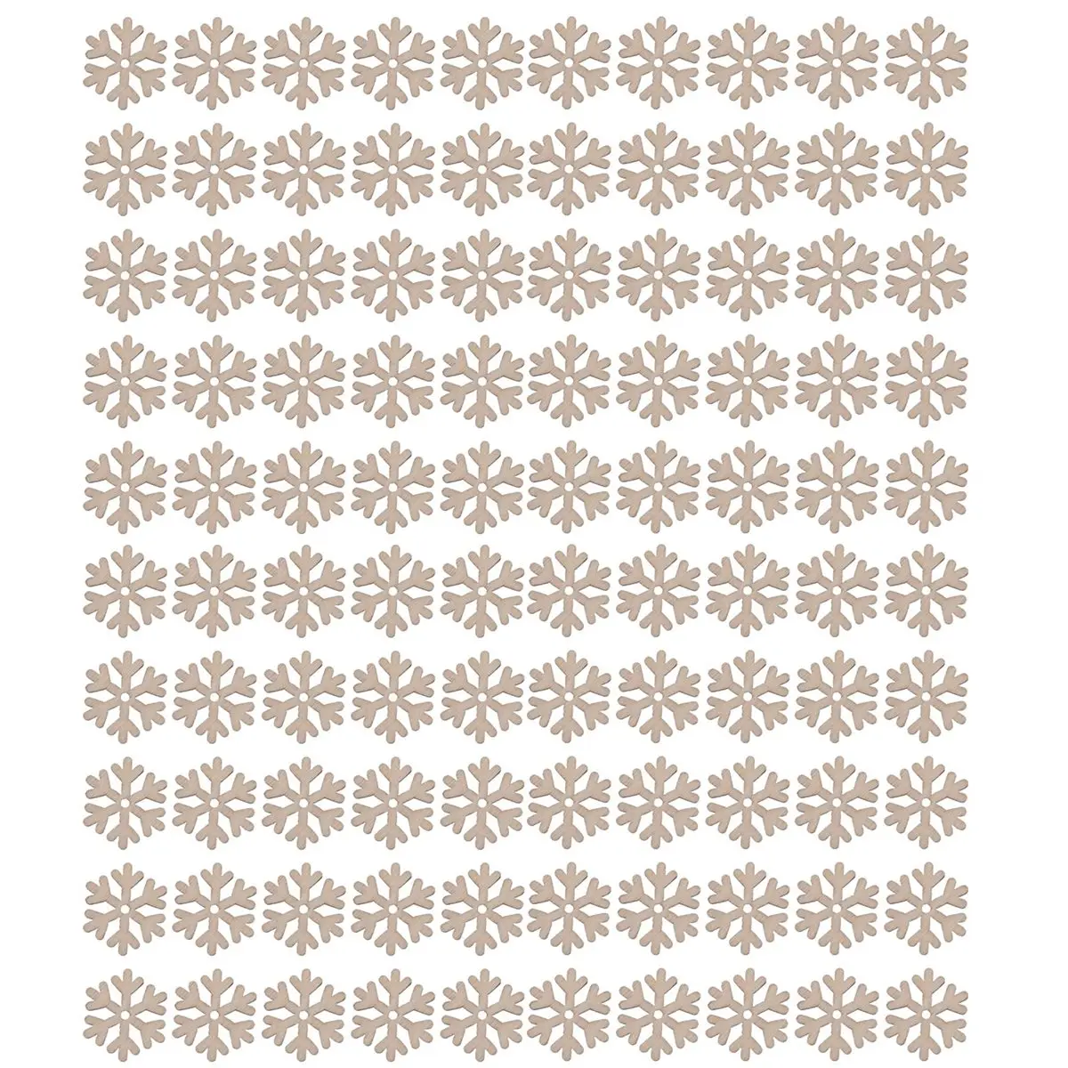 [Value Pack]100Pcs Wooden Snowflakes Embellishments Cutouts Craft Ornaments Unfinished Wood Snowflake Hanging Ornaments