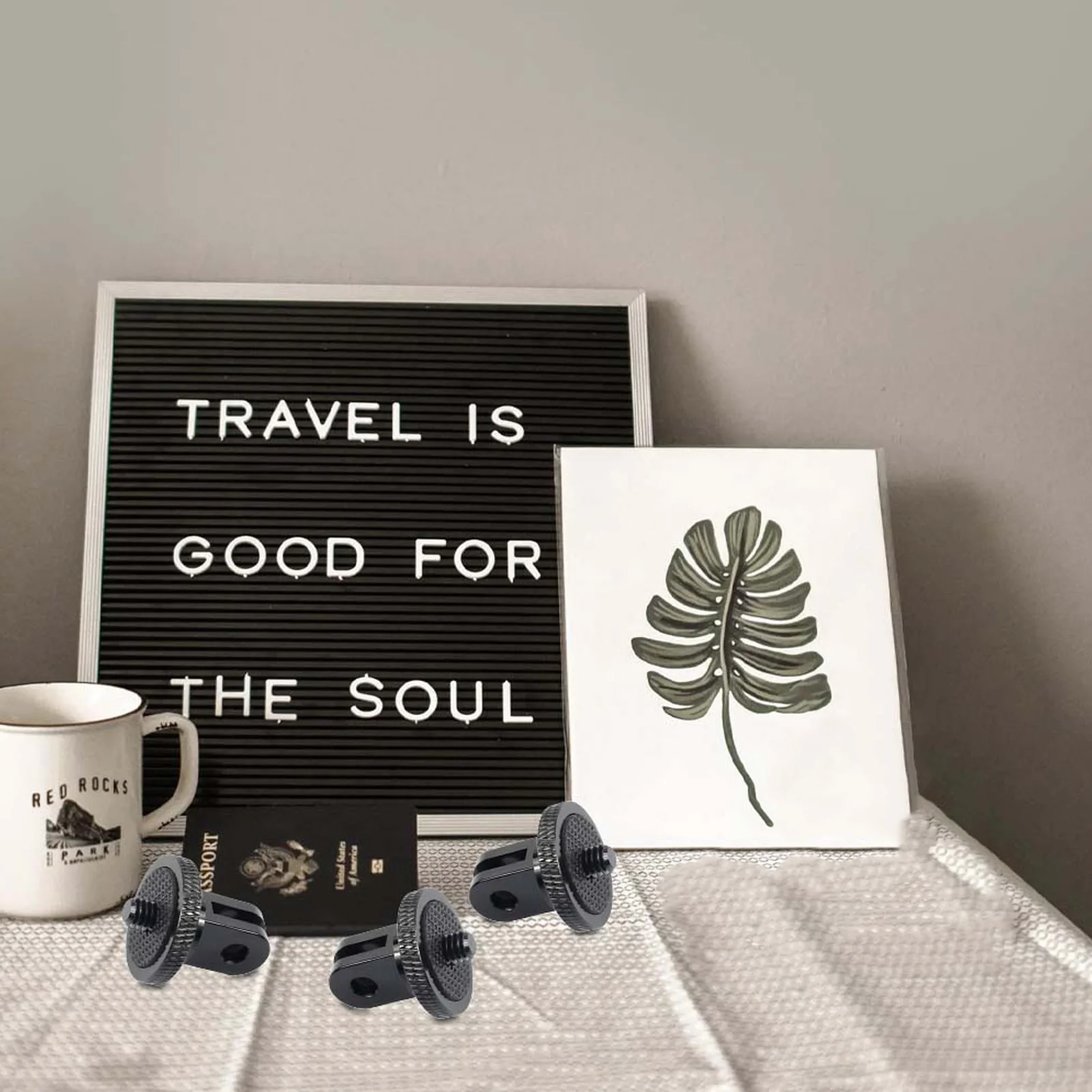 

2pcs 1/4 Inch Tripod Adapter Universal Aluminum Mount For Action Camera Monopod Handlebar 1/4 Thread Converter Camera