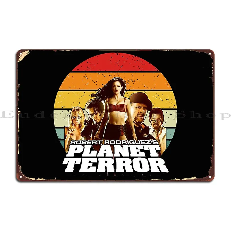 Planet Terror Old Movie Metal Plaque Poster Cinema Wall Plaque Garage Vintage Personalized Tin Sign Poster